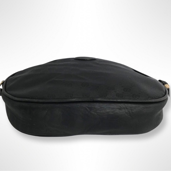 GUcci  GG Black Monogram Women Oval Canvas Vintage Shoulder/Crossbody Bag - Picture 4 of 6
